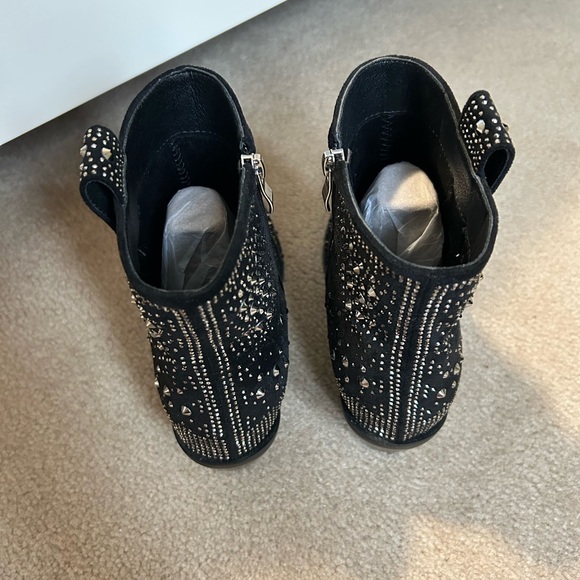 Black rhinestone ankle boots - Picture 7 of 8